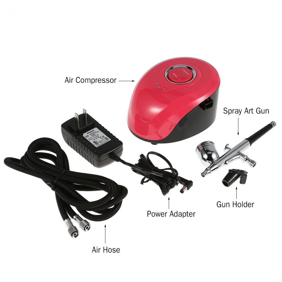 Air-Compressor-Kit-Tattoo-Body-Art-Schilderen-Mini-Spray-Make-Gun-Kit-Nail-Verf-Tattoo-Toolυ