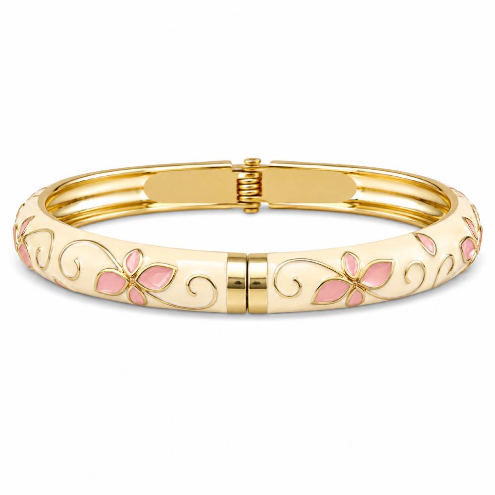 cream-enamel-pink-petal-bangle-bracelet