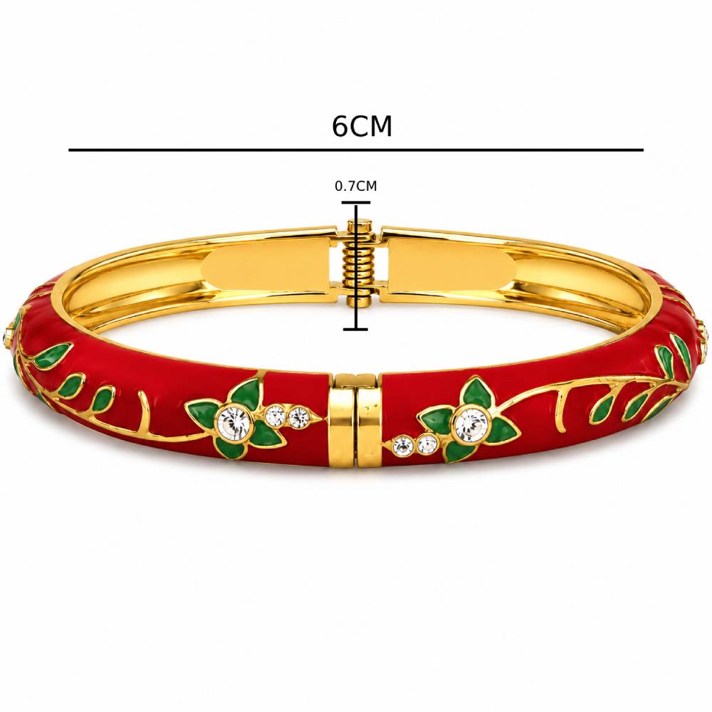 gold-enamel-bangle-red-green-strass-size