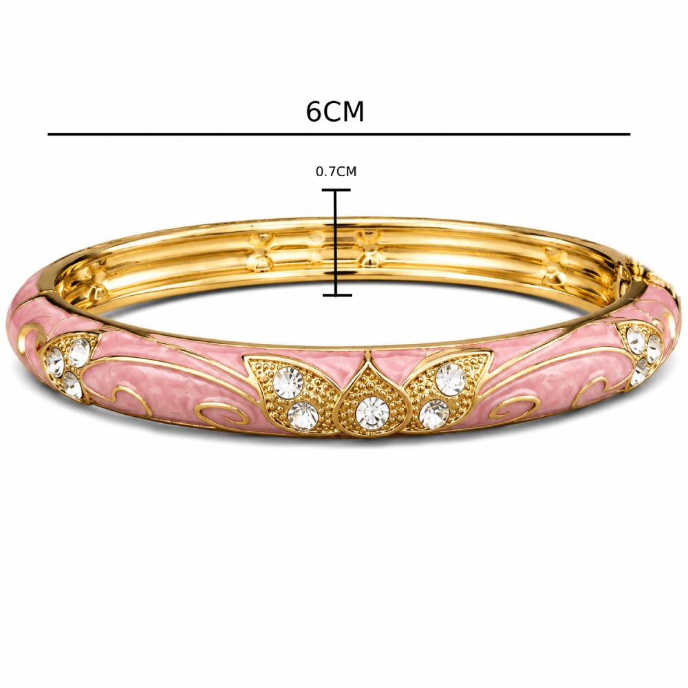 gold-enamel-petal-bangle-pink-rhinestones-dimensions