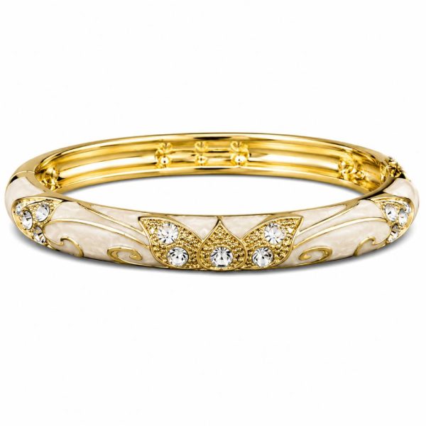 gold-enamel-petal-bangle-white-rhinestones