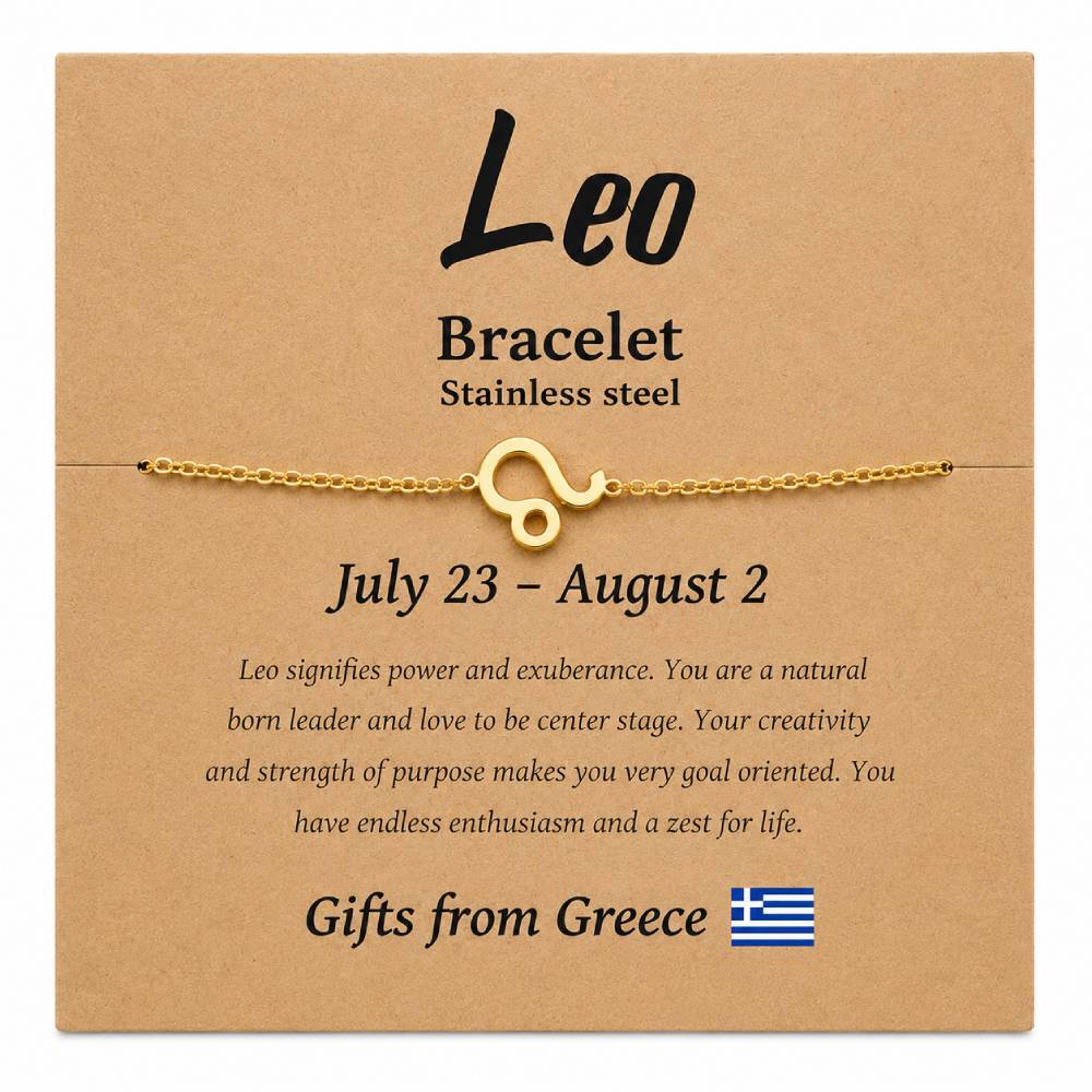 gold-stainless-steel-leo-zodiac-bracelet-detail
