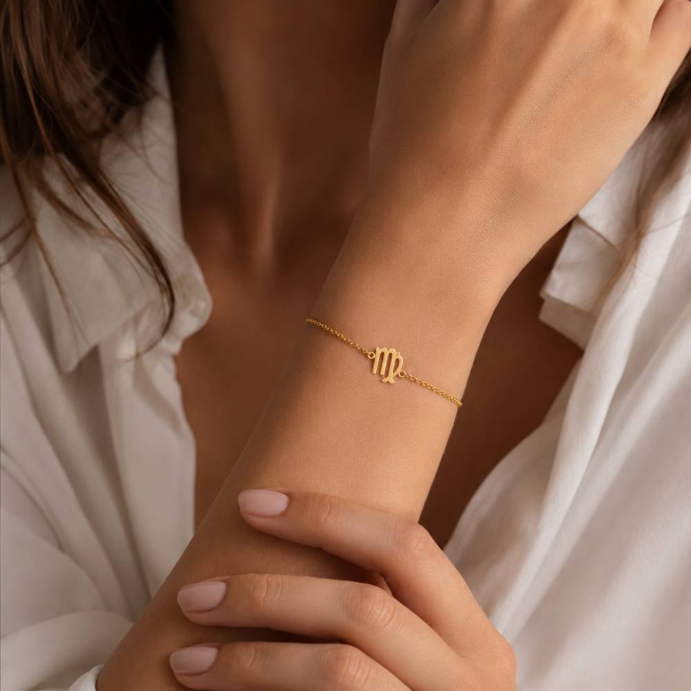 gold-stainless-steel-virgo-zodiac-bracelet-model