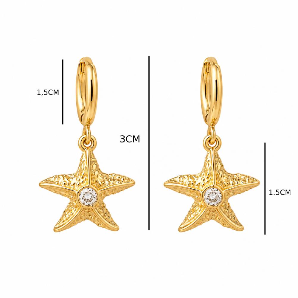 gold-steel-starfish-rhinestone-hoop-earrings-detail