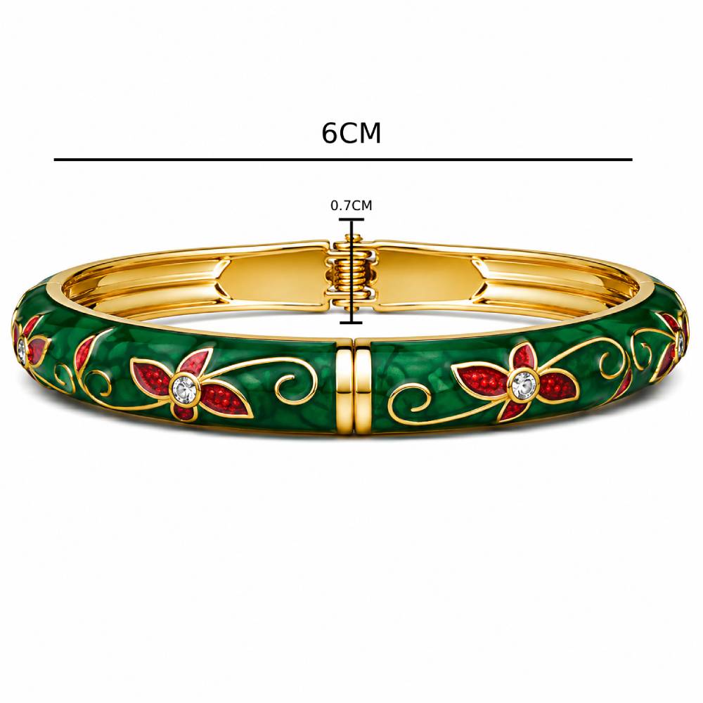 gold-tone-enamel-floral-bangle-bracelet-rhinestone-details