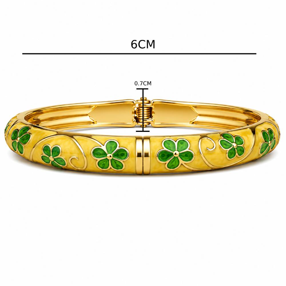 gold-tone-enamel-floral-bangle-bracelet-yellow-green-dimensions