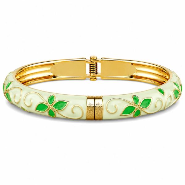 gold-tone-enamel-petal-bangle-light-green-main