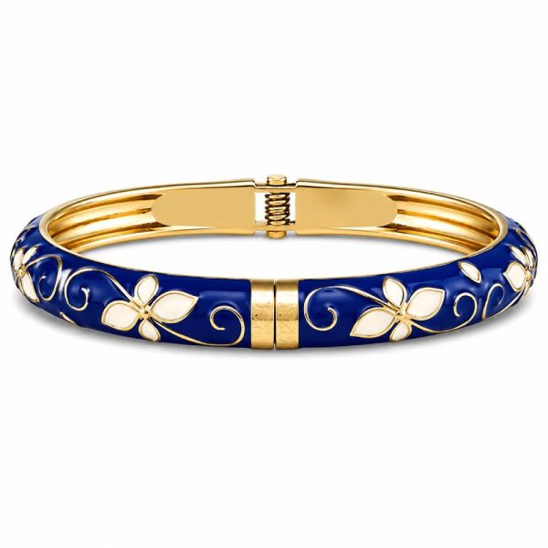 gold-tone-enamel-petal-bangle-white-blue-main