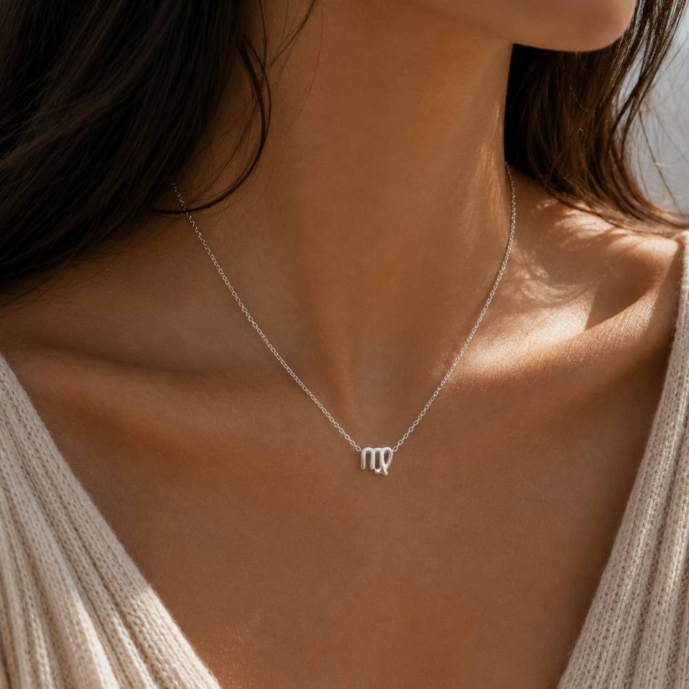 parthenos-kolie-zodiou-se-montelo-anokseidoto-atsali-asimi-virgo-necklace-model-silver