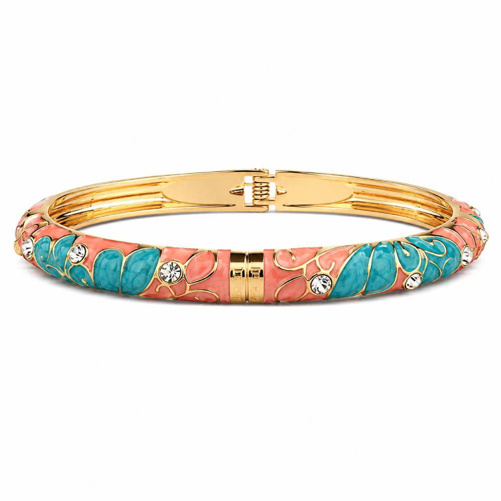 pink-turquoise-enamel-bangle-rhinestones