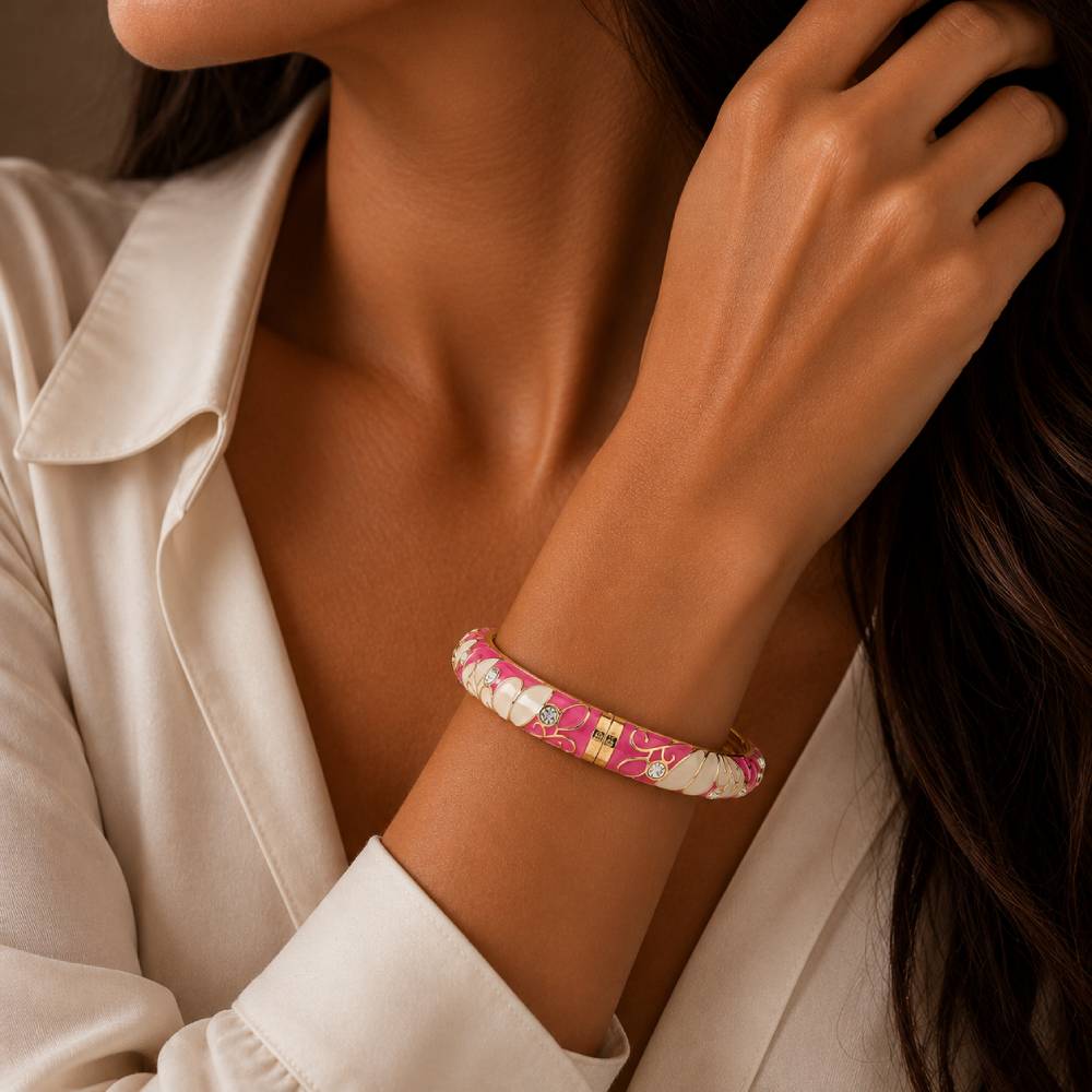 pink-white-enamel-bangle-model