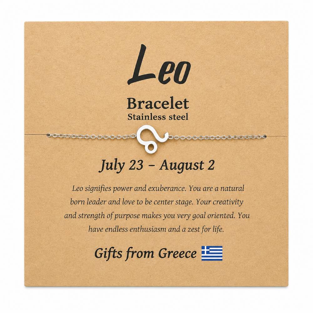 silver-stainless-steel-leo-zodiac-bracelet-detail