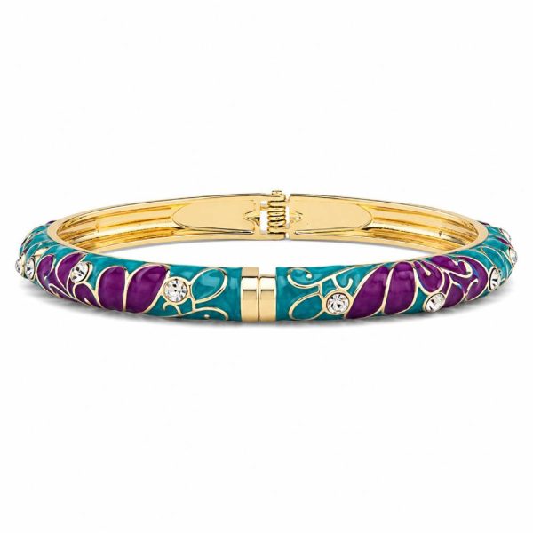 turquoise-purple-enamel-bangle-rhinestones