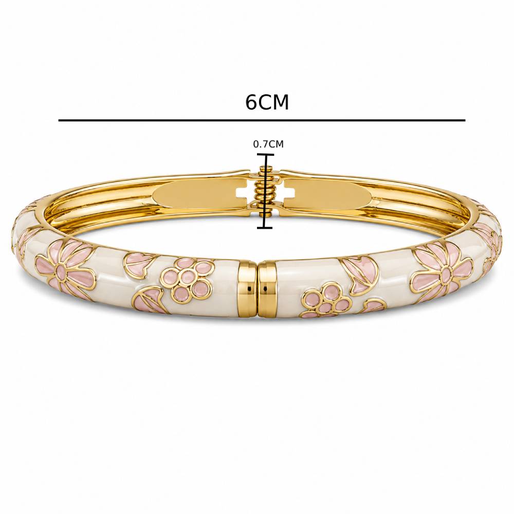 white-pink-enamel-floral-bangle-bracelet-dimensions